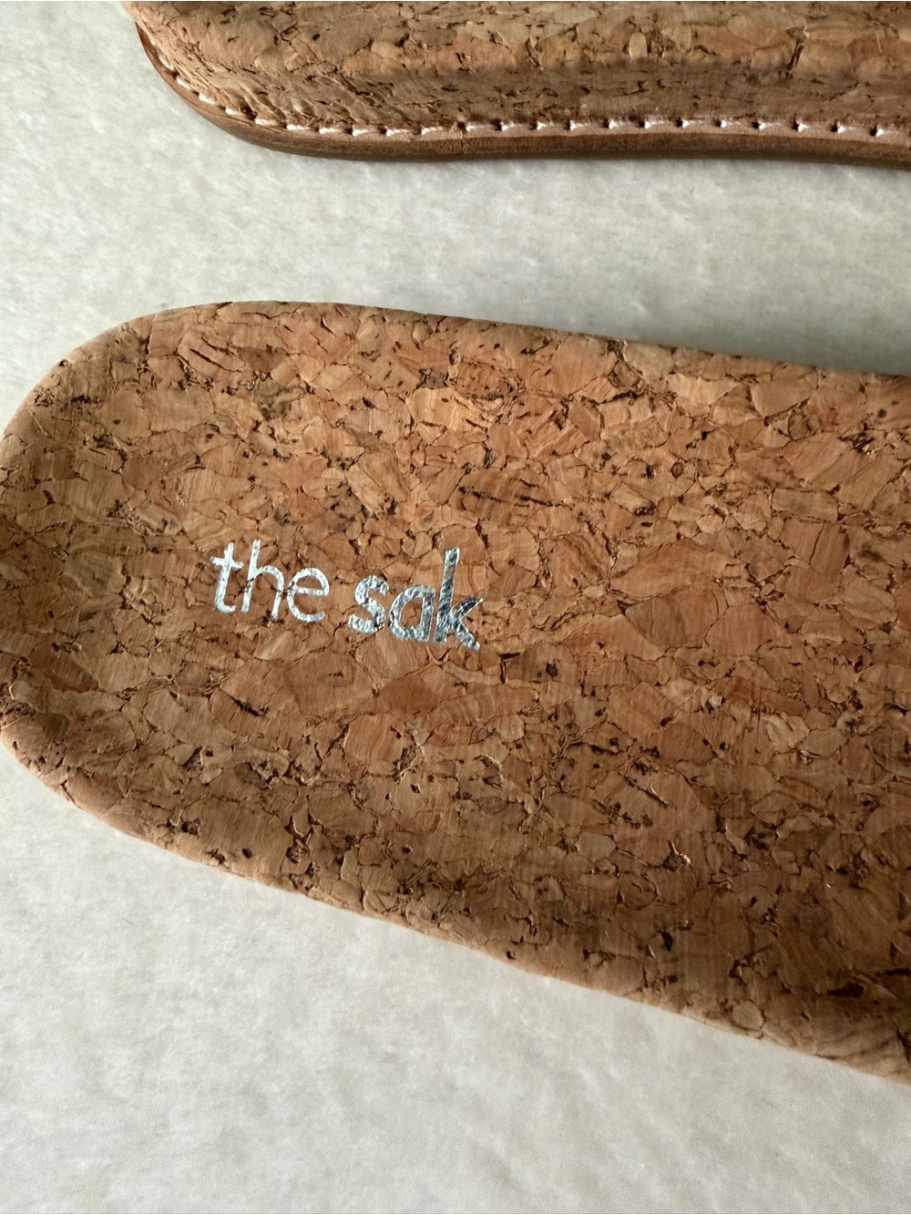 The Sak Multicolor Crochet Sunset Stripe Medallion Cork Slide Sandals, NWOT - Picture 7 of 11